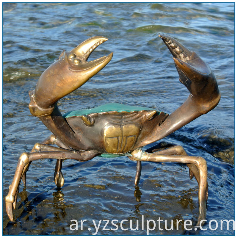 brass crab statue